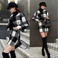 sheller シェリエ Mohair check セットアップ sheller candy check tweed セットアップ - メルカリ