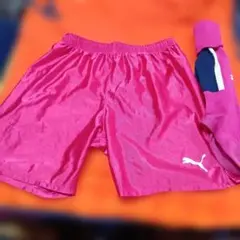 Puma ピンク サッカー ハーフパンツ・ソックスセット Lサイズ 美品