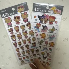 4sizeステッカー　日焼けキティ