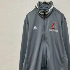 む*む様 adidasトラックジャケット バスケ グレー 古着