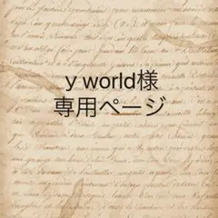 ｙworld様　専用ページ