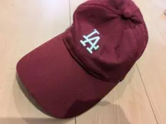 LA MLB ベースボールキャップ バーガンディ