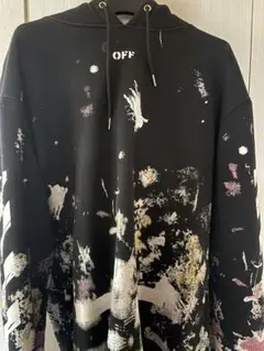 OFF-WHITE アートプリント フード付きパーカー XXL