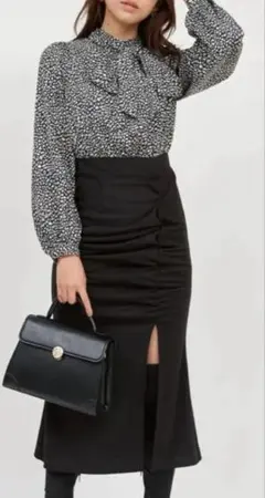 ロイヤルパーティーROYAL PARTY ワンピースブラックヒョウ柄レオパード柄