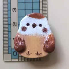スズメ 雀 マグネット 焼き物 ハンドメイド