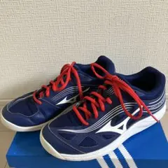 MIZUNO バレーボールシューズ ネイビー/レッド24.5センチ