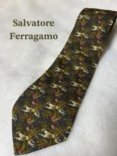 【美品】Salvatore Ferragamo フェラガモ ネクタイ シルク