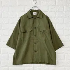 s3825モリスアンドサンズ/0/緑系/半袖シャツ/コットンリネン/のサムネイル