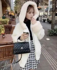 キルティング ファーコート