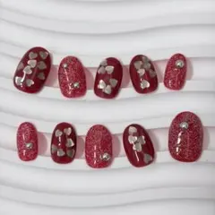 冬 ネイルチップ ニュアンスネイル マグネットネイル 卒業式ネイル 個性派ネイル