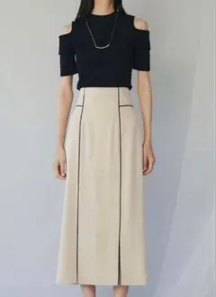 LAGUNAMOON バイカラーパイピングスカート s