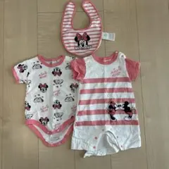 ミニーちゃん 70サイズ ロンパース スタイ まとめ売り