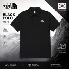 【ラスト1】韓国限定　THE NORTH FACE ポロシャツ　ブラック3XLのサムネイル