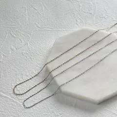 金アレ対応　サージカルステンレス製　ネックレス　ゴールド　シンプル