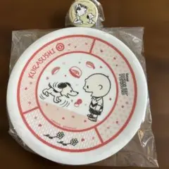 くら寿司 ピーナッツ スヌーピー　皿 缶バッジ セットのサムネイル