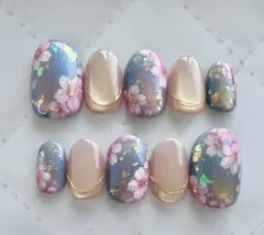 夜桜ネイル 偏光パール マグネット/ショートオーバル