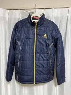 adidas ネイビー キルティングジャケット Lサイズ