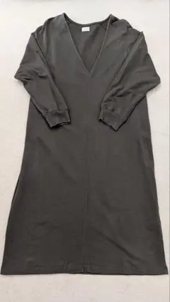 URBAN RESEARCH DOORS チャコールグレー 長袖ワンピース