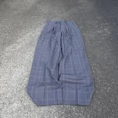 90s vintage wide wool slacks ツータック チェック
