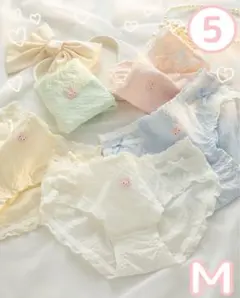 ラブリー♡うさぎちゃん　可愛い　レディースショーツ　5枚　M まとめ売り