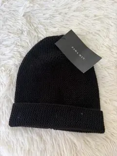 未使用に近い ZARA MAN ニット帽 ブラック ビーニ