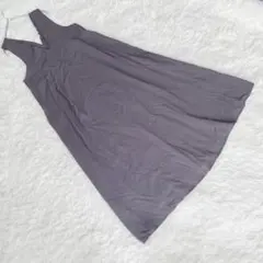 『Vis』 ビス (M) Vネックロングワンピース ノースリーブ レーヨン混