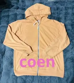 coen フルジップフード付きパーカー X-LARGE オレンジのサムネイル