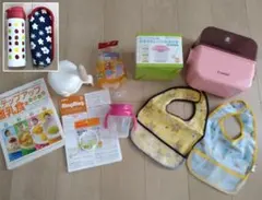 ピジョン　コンビ　離乳食　調理セット　食事エプロン　マグカップ、他　11個セット