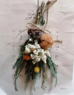 ⑧　ナチュラルスワッグ　ドライフラワー　ラベンダー香る　壁掛け　送料込み