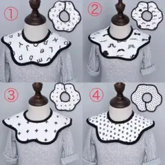 新品！ガーゼベビースタイ＊よだれかけ＊360度タイプ＊女の子＊男の子★3枚セット