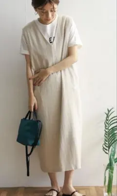 【URBAN RESEARCH DOORS】コットンリネン ジャンパースカート