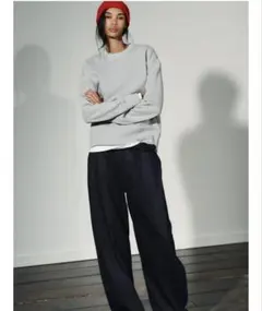 ZARA 2025年　コンビネーションブラッシュ地スウェットシャツ