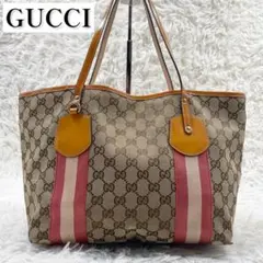 グッチ トートバッグ シェリーライン GGキャンバス ベージュ
