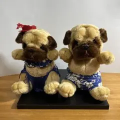 ハワイアンスタイル犬のぬいぐるみ2体セット