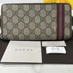 超良品‼️ グッチ　GUCCI 財布　長財布　シェリーライン　ラウンドファスナー