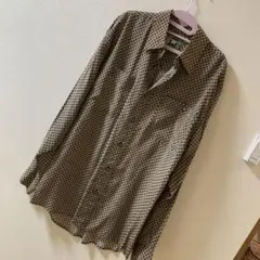 143)Helene DE MISHEL メンズ　シルク　シャツ　L
