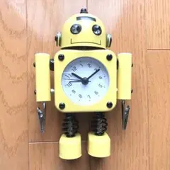 訳あり　ロボット 目覚まし時計 ステンレス メタル
