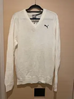PUMA Vネックニットセーター XL ホワイトのサムネイル