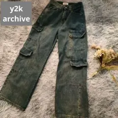 y2k archive OoH-Hha ワイドデニムパンツ S 韓国ストリートのサムネイル