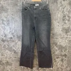 ✨LEPSIM✨レプシィム♡フレアデニムパンツ♡ストレッチ♡グレー(L)