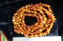 286　天然琥珀ネックレス　コハク 琥珀　ロング　ネックレス