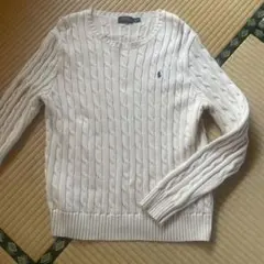 Polo Ralph Lauren ケーブルニットセーター XL アイボリー