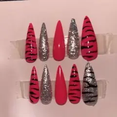 ゼブラ柄ギャル風ネイル
