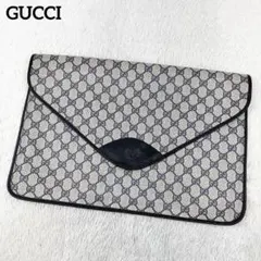 極美品】オールドグッチ GGスプリーム ロゴ金具 クラッチバッグ 紙タグ