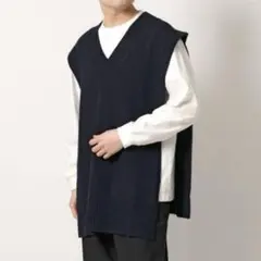 マルタンマルジェラ ベスト　襟付き　メンズ イタリア製 48 ブラック 081-102508200352_1.jpg