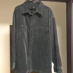 新品未使用★ユニクロ製コーデュロイワークシャツ★希少な4XLグレー★完売入手困難