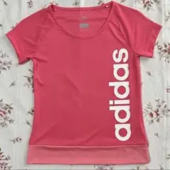 即発送 アディダス トレーニングウェア ロゴ adidasTシャツ 140ピンク