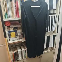 spick&span ロング丈 カーディガン ブラック イタリアヤーン　ウールFのサムネイル