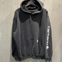 #951 carhartt カーハート　パーカー　袖プリント　XL 大きめ　古着