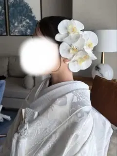 胡蝶蘭 3輪 ヘッドドレス　ウエディング　前撮り